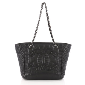Chanel Coco Bengal Shopping Tote Calfskin Medium Black 3559803