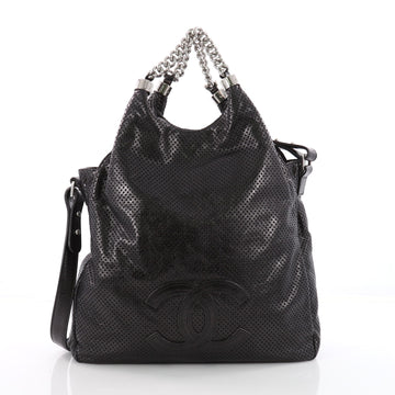 Chanel Rodeo Drive Hobo Perforated Leather Large Black 3560201