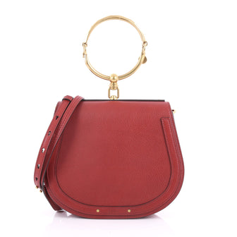 Chloe Nile Crossbody Bag Leather Medium Red 3560202