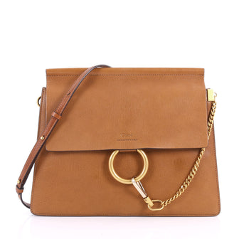 Chloe Faye Shoulder Bag Leather Medium Brown 3560303