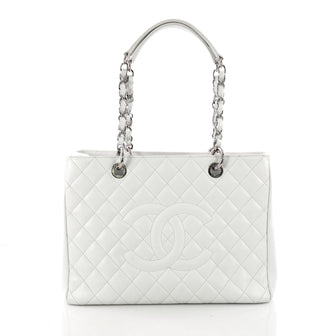 Chanel Grand Shopping Tote Quilted Caviar White 3561001