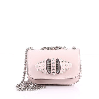 Christian Louboutin Sweet Charity Crossbody Bag Spiked Leather Baby Pink 3561202