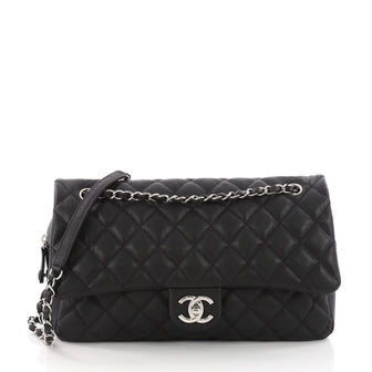 Chanel Easy Flap Bag Quilted Caviar Jumbo Black 3561901