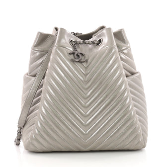 Chanel Urban Spirit Drawstring Bag Iridescent Chevron 3563004