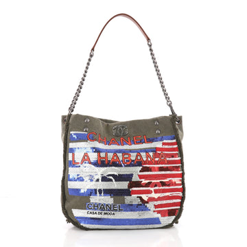 Chanel Cuba La Habana Chain Hobo Sequin Embellished 3563005