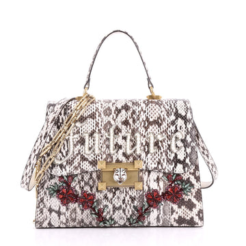 Gucci Osiride Top Handle Bag Embellished Snakeskin Medium 3563308