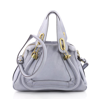 Chloe Paraty Top Handle Bag Leather Small Blue 3564704