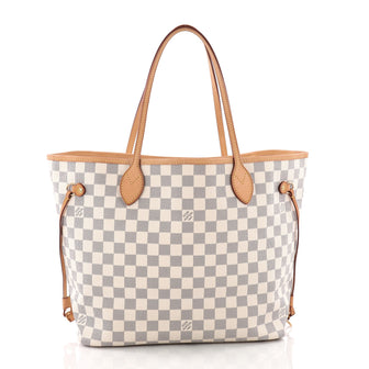 Louis Vuitton Neverfull Tote Damier MM White 3564901