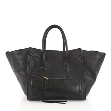 CelineCeline Phantom Handbag Crocodile Embossed Leather Medium 3565301 Phantom Handbag Crocodile Embossed Leather Medium 3565301