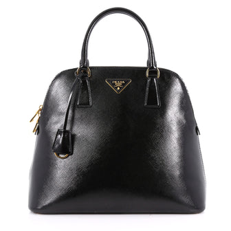 Prada Zip Around Convertible Dome Satchel Vernice Saffiano Leather North South 3565603