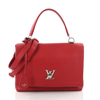 Louis Vuitton Lockme II Handbag Leather Red 3567626