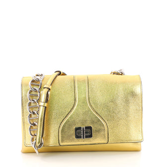 Prada Turnlock Flap Chain Bag Leather Small Gold 3567630
