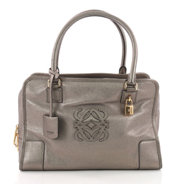 Loewe Amazona Bag Leather 36 Silver 3567639