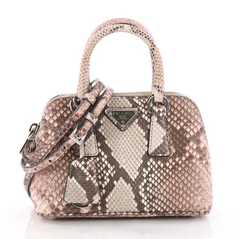 Prada Promenade Handbag Python Mini Pink 3571101