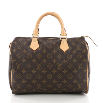 Louis Vuitton Speedy Handbag Monogram Canvas 30 Brown 3571401
