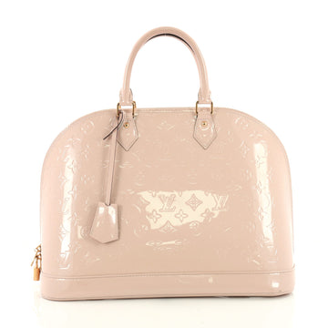 Louis Vuitton Alma Handbag Monogram Vernis GM Pink 3572401