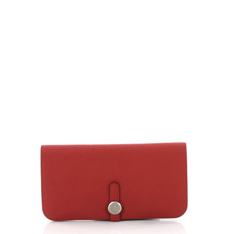 Hermes Dogon Recto Verso Wallet Leather Red 3574944