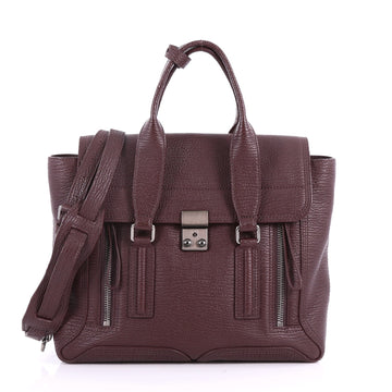 3.1 Phillip Lim Pashli Satchel Leather Medium Purple 3575101