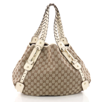 Gucci Pelham Shoulder Bag GG Canvas Large Brown 3575201