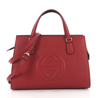 Buy Gucci Soho Convertible Top Handle Satchel Leather Medium 3575602