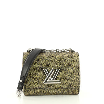 Louis Vuitton Twist Handbag Limited Edition Chevron Printed Epi Leather PM Gold 3575704