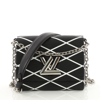 Louis Vuitton Twist Handbag Limited Edition Malletage Epi Leather PM Black 3575706