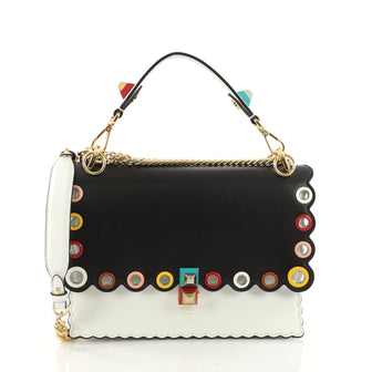 Fendi Eyelet Kan I Handbag Leather Medium - Rebag