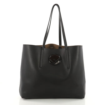 Fendi Logo Shopper Tote Leather Black 3575733