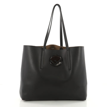 Fendi Logo Shopper Tote Leather Black 3575733