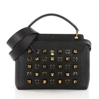 Fendi DotCom Convertible Satchel Studded Leather Medium 3575803