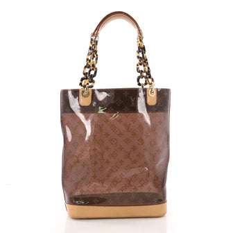 Louis Vuitton Sac Ambre Handbag Monogram Vinyl MM Brown 3576501