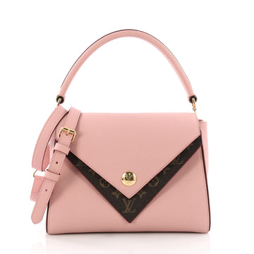 Double V Handbag Calfskin and Monogram Canvas