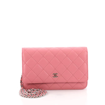 Chanel Wallet on Chain Quilted Lambskin Pink 3580402