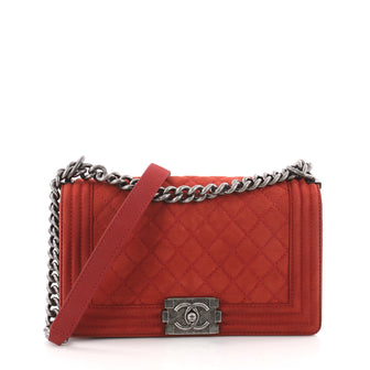 Chanel Boy Flap Bag Quilted Matte Caviar Old Medium Red 3580504