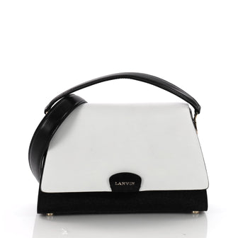 Lanvin Trapeze Handbag Leather Mini Black 3580802