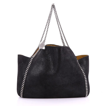 Stella McCartney Falabella Reversible Tote Shaggy Deer Black 3582301