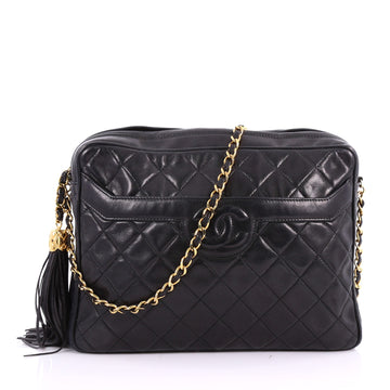 Chanel Vintage Camera Tassel Bag Quilted Leather Large 3582702