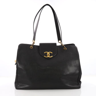 Chanel Vintage Supermodel Weekender Bag Caviar Large 3583001