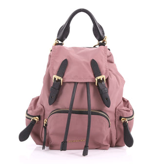 Burberry Rucksack Backpack Nylon with Leather Small Pink 3584201