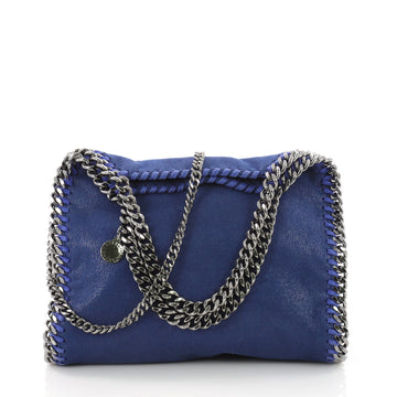 Stella McCartney Falabella Fold Over Crossbody Bag Shaggy Deer Mini Blue 3584401