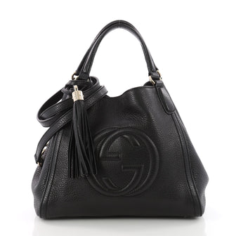Gucci Soho Convertible Shoulder Bag Leather Small Black 3586402