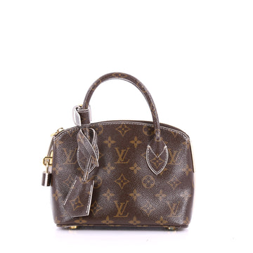  Louis Vuitton Lockit Handbag Monogram Fetish Canvas BB Brown 3586403
