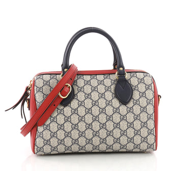 Gucci Convertible Boston Bag GG Coated Canvas and Blue 3586501