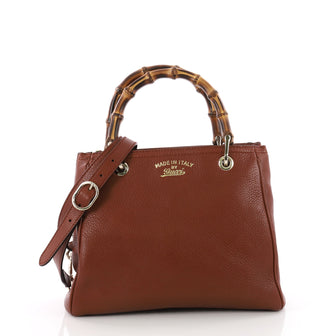 Gucci Bamboo Shopper Tote Leather Small Brown 3586603