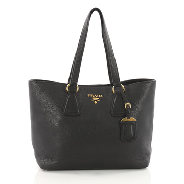 Prada Open Tote Vitello Daino Small Black 3586605