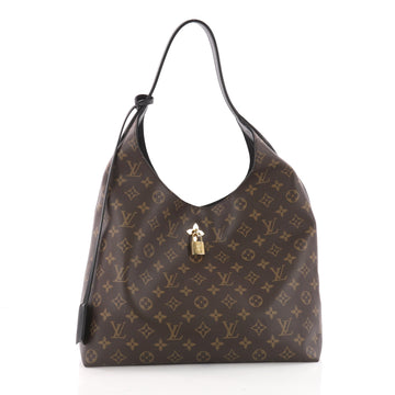 Louis Vuitton Flower Hobo Monogram Canvas Black 3588701