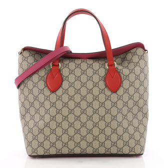 Gucci Signature Fold Over Tote GG Coated Canvas Medium Brown 3589102