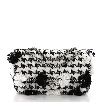 Chanel Limited Edition Pom Pom Flap Bag Houndstooth 3589711