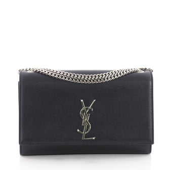  Saint Laurent Classic Monogram Crossbody Bag Grainy Blue 3591402
