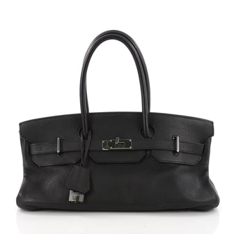 Hermes Birkin JPG Handbag Black Clemence with Palladium Hardware 42 3593401
